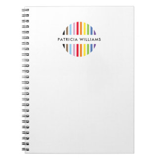 Cuaderno MODERN MINIMAL stripe logo rainbow pride LGBTQ