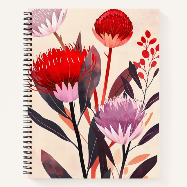 Cuaderno Modern Minimalist Boho Floral Botanical (Anverso)