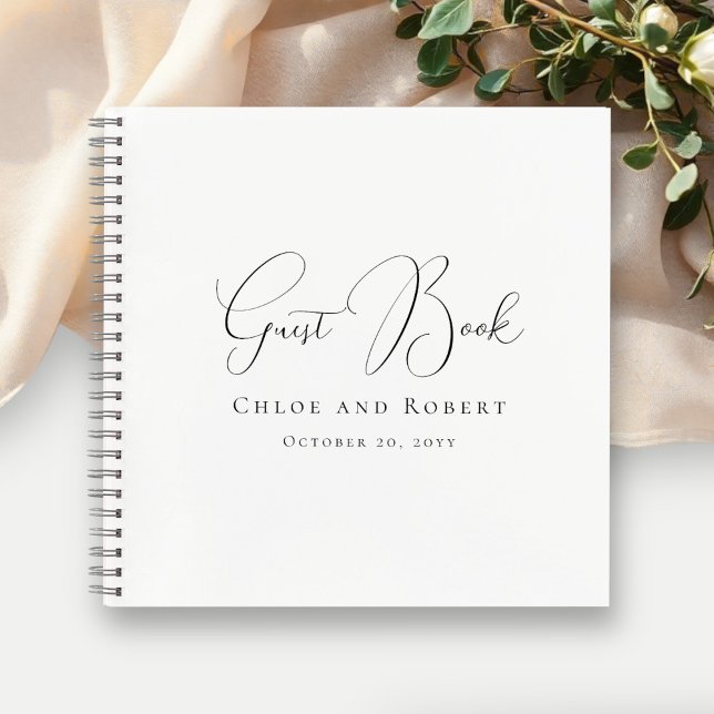 Cuaderno Modern Minimalist Elegant Chic Wedding Guest Book (Subido por el creador)