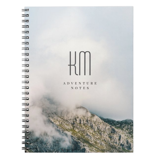 Cuaderno Modern Mountain Adventure Monogram (for men) (Frente)