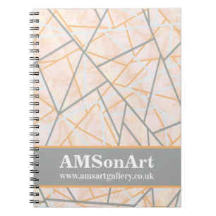 Cuaderno Modern Orange and Black Abstract