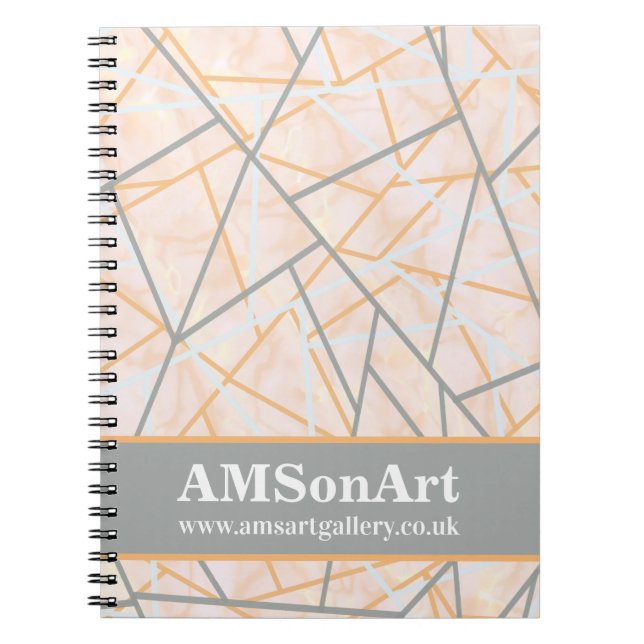 Cuaderno Modern Orange and Black Abstract (Frente)
