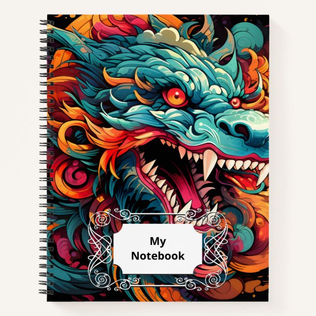 Cuaderno Modern Oriental Dragon Majesty (Anverso)