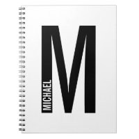 Modern Personalized Bold Monogram and Name