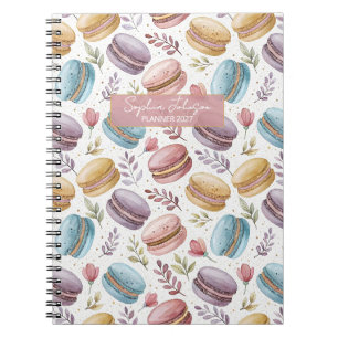 Cuaderno Modern Personalized Macaron Desserts