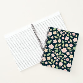 Cuaderno Modern Pink Wildflowers Pattern