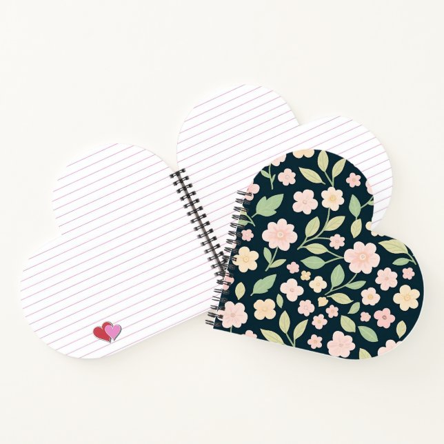 Cuaderno Modern Pink Wildflowers Pattern (Interior)
