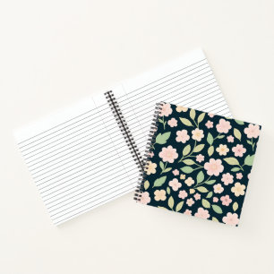 Cuaderno Modern Pink Wildflowers Pattern