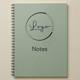 Cuaderno Modern Sage Green Minimalist Logo Professional