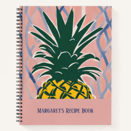 Cuaderno Modern Style Pineapple Personalized Recipe Book