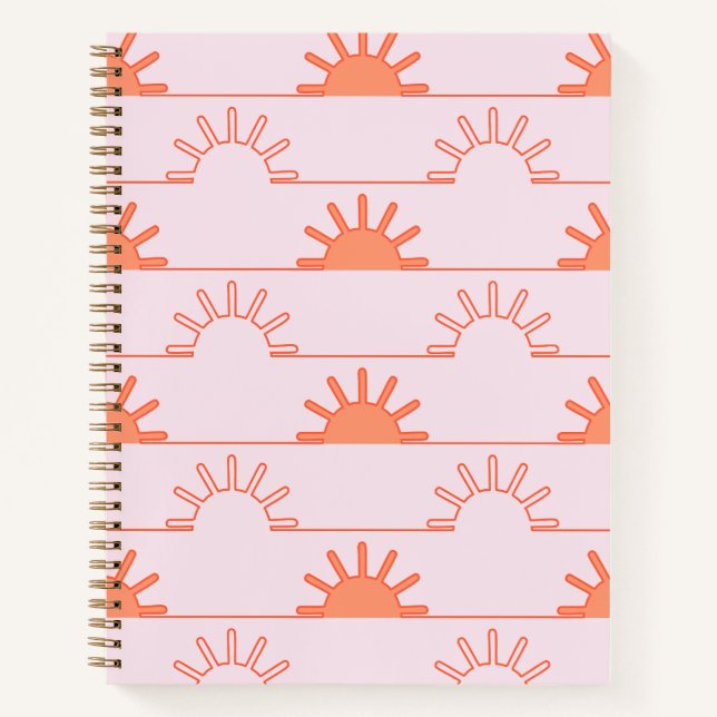 Cuaderno Modern Sunrise Sunset - Portátil Espiral (Anverso)