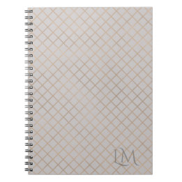 Cuaderno Modern Taupe Gray Gold Monogram Business Branding