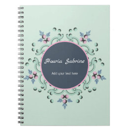Cuaderno Modern turquoise Pink Floral Mandala Doodles 