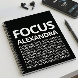 Cuaderno Modern Typography Mindset Journal Black White