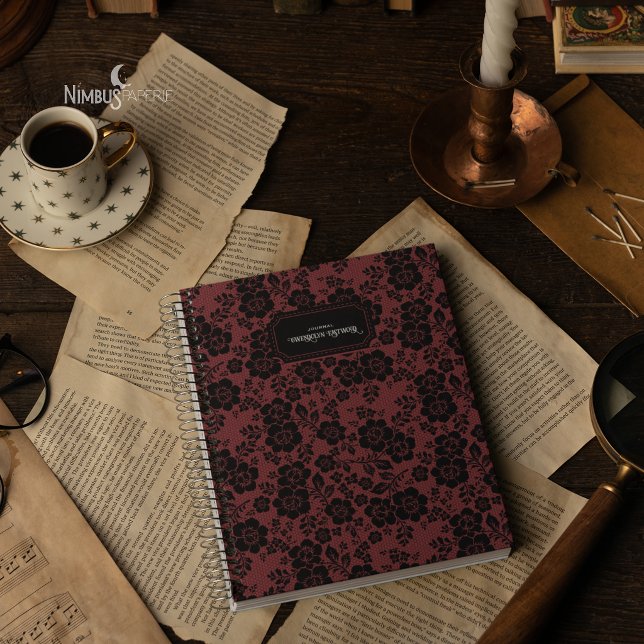 Cuaderno Modern Victorian Black Lace Deep Red Journal (Subido por el creador)