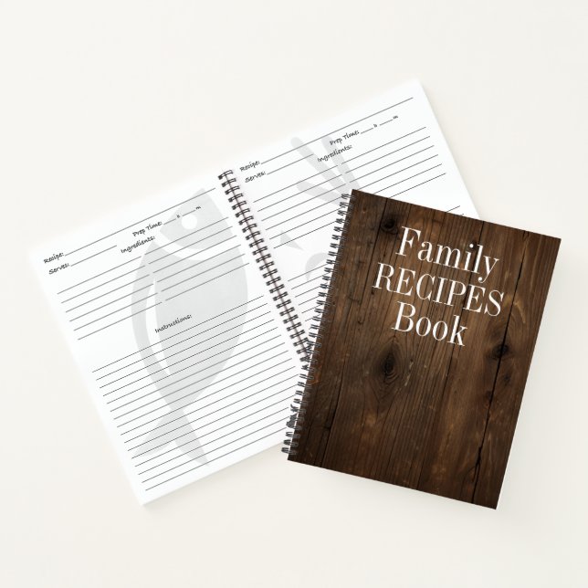 Cuaderno Modern Vintage Personalized Recipe Notebook (Interior)