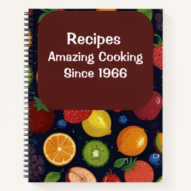 Cuaderno "Modern Vintage Personalized Recipe Notebook" (Anverso)
