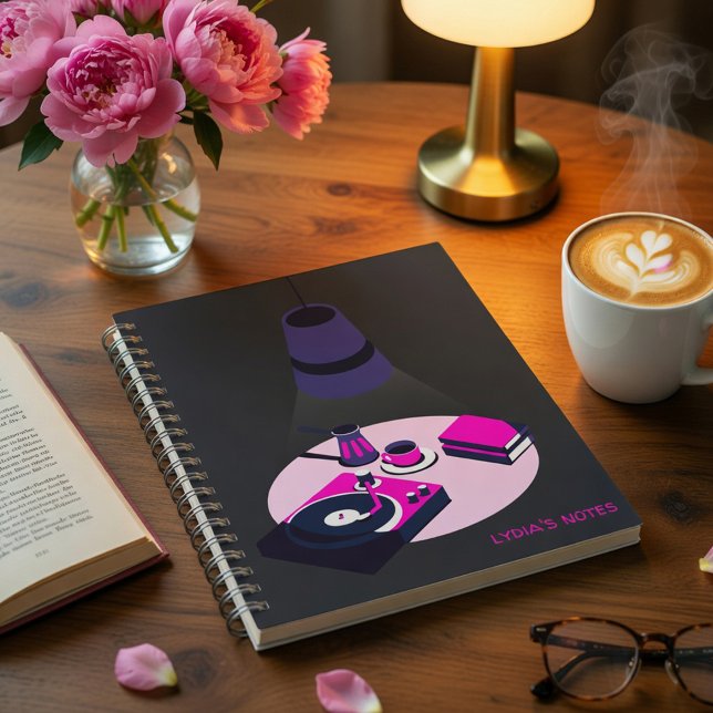 Cuaderno Modern Vinyl Coffee Personalized Notebook (Subido por el creador)