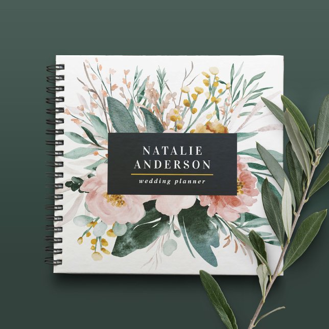 Cuaderno Moderna acuarela floral y follaje elegante (Subido por el creador)