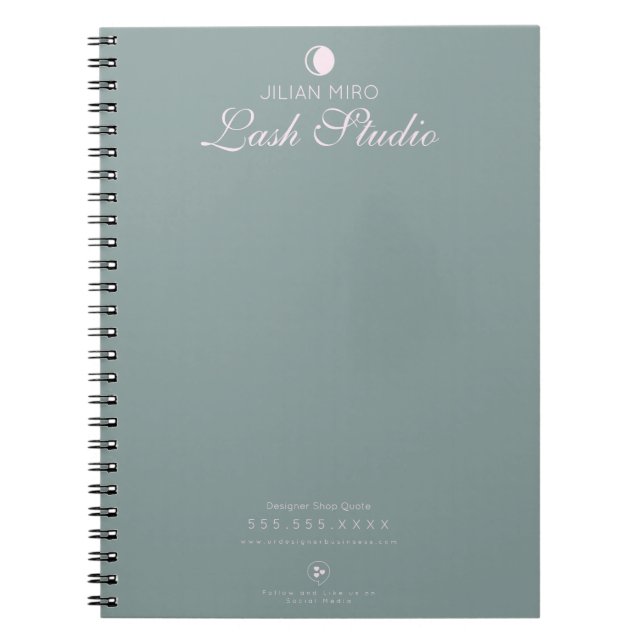 Cuaderno Moderna Belleza Salon Eyelash Estudio portátil (Frente)