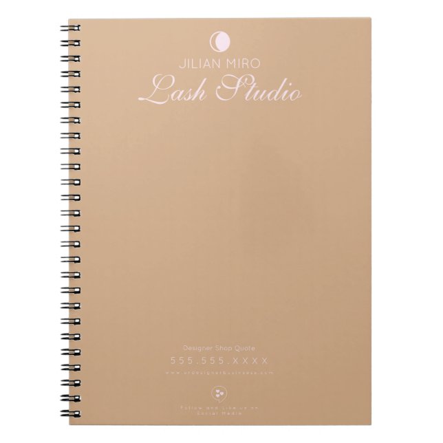 Cuaderno Moderna Belleza Salon Eyelash Estudio portátil (Frente)