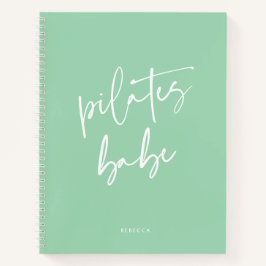 Cuaderno Moderna caligrafía de menta gimnasio Pilates Babe
