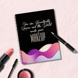 Cuaderno Moderna cita de maquillaje divertida de la ola de