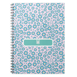 Cuaderno Moderna flor de margarita inicial contemporánea