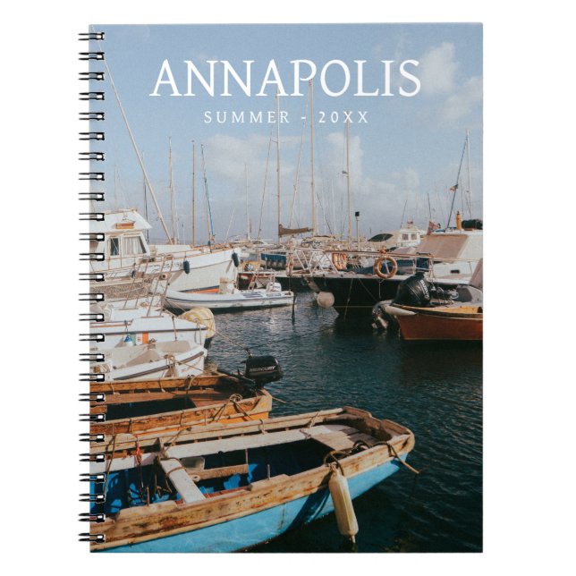 Cuaderno Moderna foto de destino de viaje Keepsake (Frente)