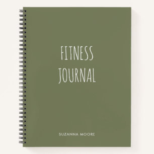 Cuaderno Moderna Gimnasio Verde Sencillo Formación Salud Gi
