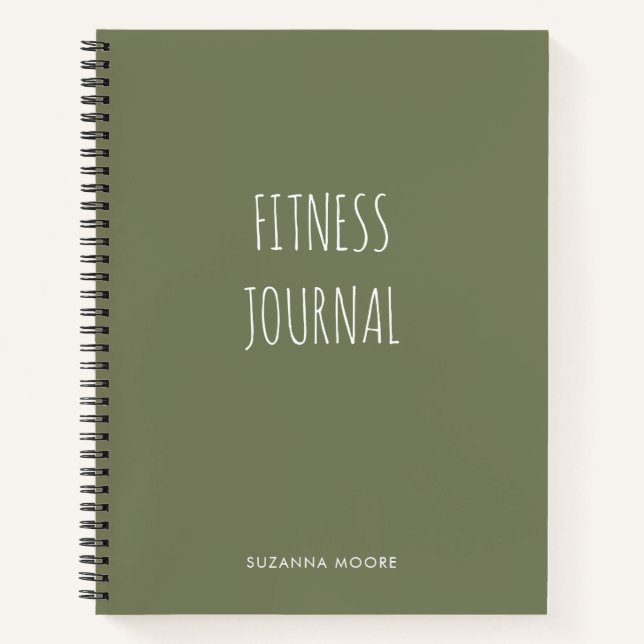 Cuaderno Moderna Gimnasio Verde Sencillo Formación Salud Gi (Anverso)