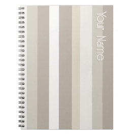 Cuaderno Moderna Linear | Alabastro y Hueso Personalizado