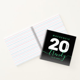 Cuaderno Moderna Mint Green 20 y de moda