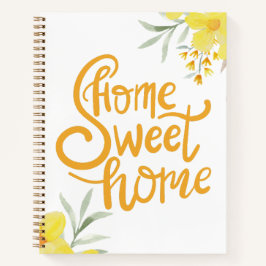 Cuaderno Moderna Moda en casa dulce floral personalizada