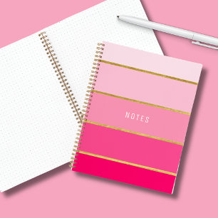Cuaderno Moderna moda rosa y oro