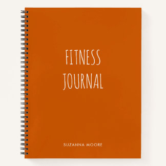 Cuaderno Moderna Naranja Sencilla Gimnasio de entrenamiento