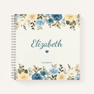 Cuaderno Moderna novela de moda floral femenina personaliza