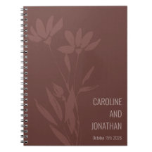 Moderna Terracota Floral Line Art Boda Personaliza