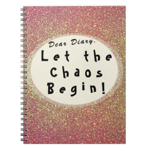 Cuaderno Moderna tipografía de humor moderno oro Rosa diver