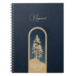 Cuaderno Moderna y elegante cita de estilo de guion azul pr