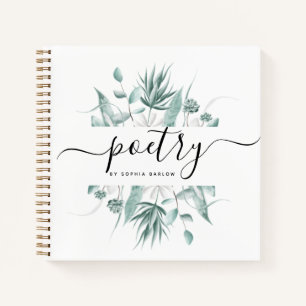 Cuaderno Moderna y elegante escritura verde Personalizado p