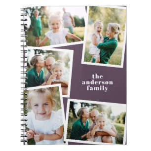 Cuaderno Moderna y elegante familia multifotografía elegant