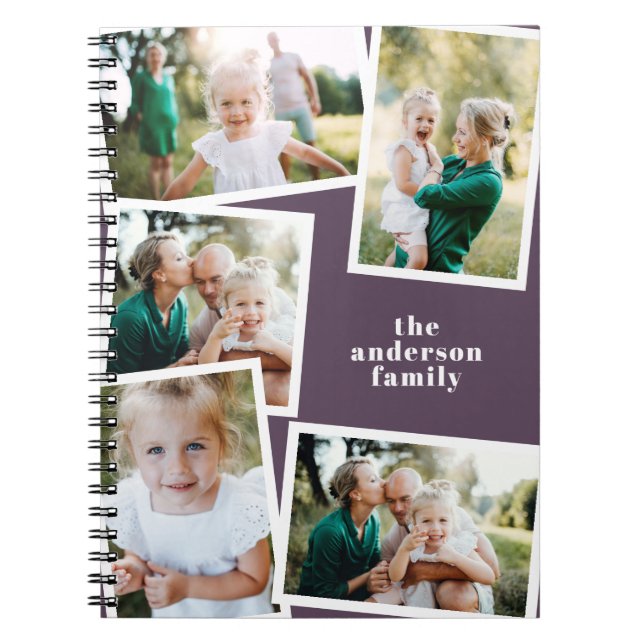 Cuaderno Moderna y elegante familia multifotografía elegant (Frente)