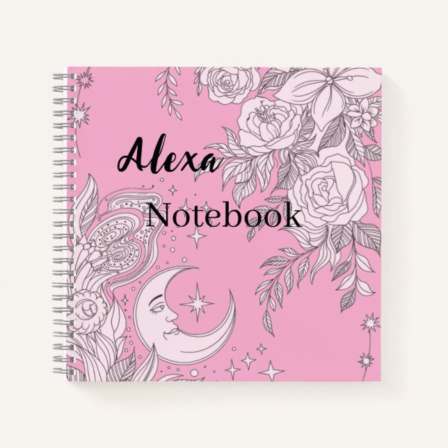 Cuaderno Moderna y elegante flor lindo y simple de chicas (Anverso)