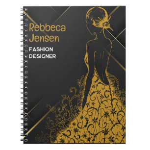 Cuaderno Moderna y elegante moda de verano de oro