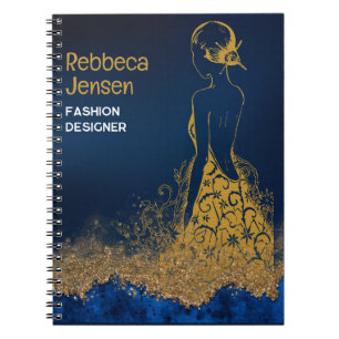 Cuaderno Moderna y elegante moda de verano de oro