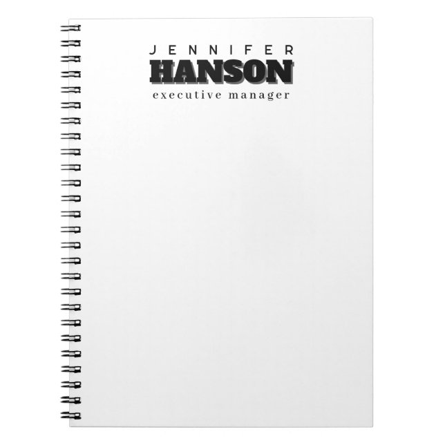 Cuaderno Moderna y elegante modernidad minimalista (Frente)