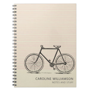Cuaderno Moderna y personalizada Bicicleta Arte Cuto Único