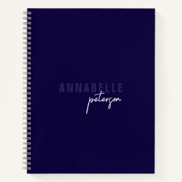 Cuaderno Moderna y simple Marina Profesional Azul Minimalis