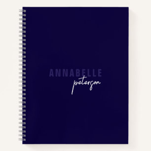 Cuaderno Moderna y simple Marina Profesional Azul Minimalis